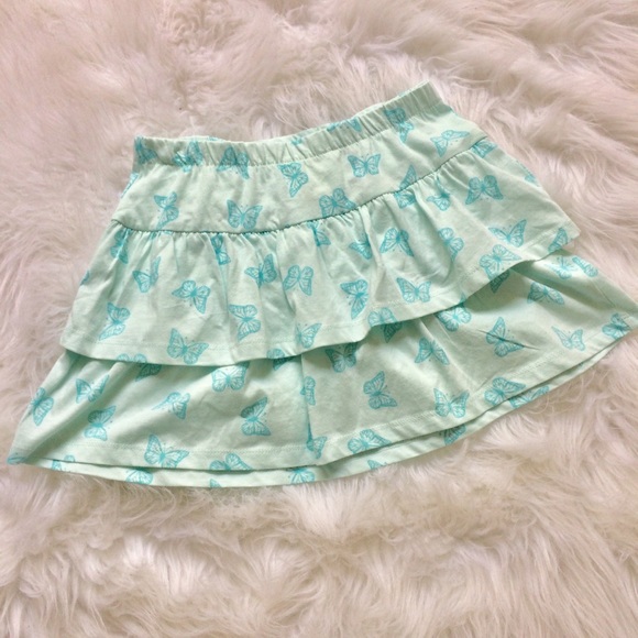 Girls H&M blue butterfly Skirt - Picture 1 of 2